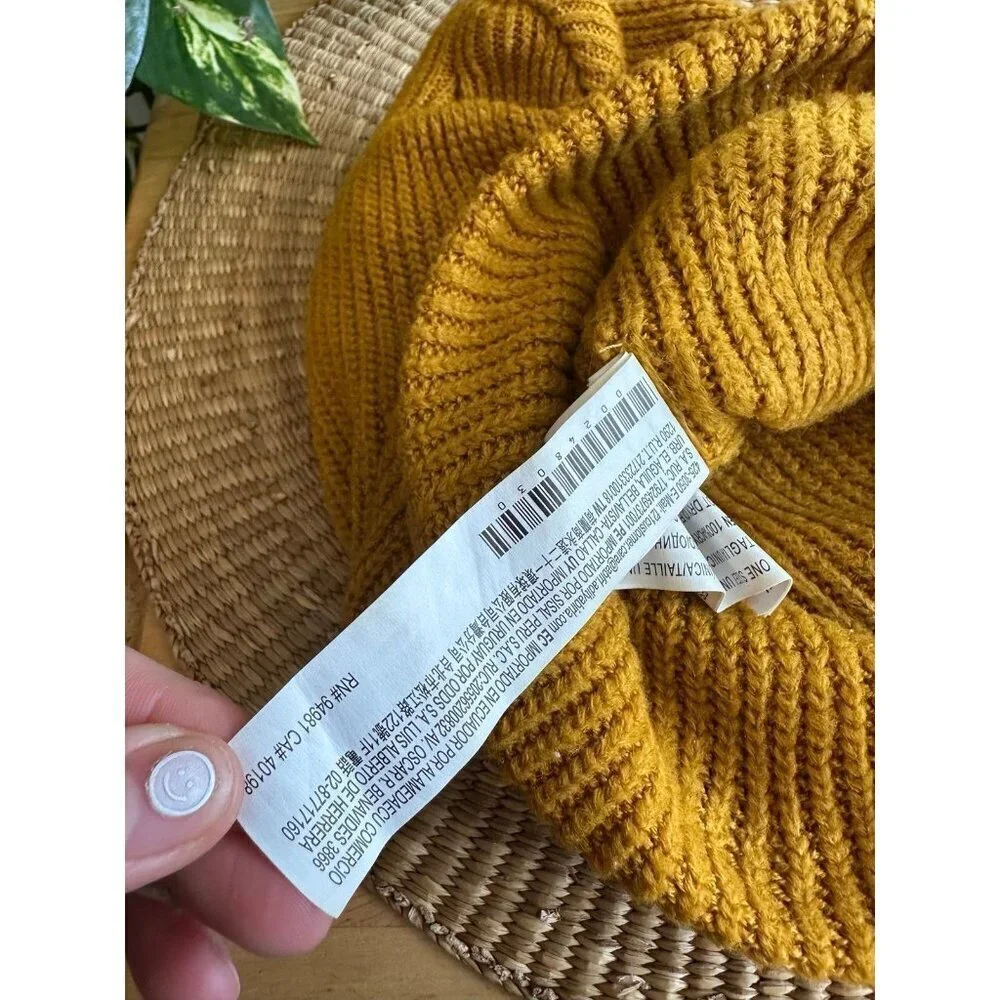 Mustard adult beanie